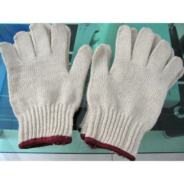 7 guantes guantes de punto de cuerda sin soldadura, blanqueador guante de algodón blanco